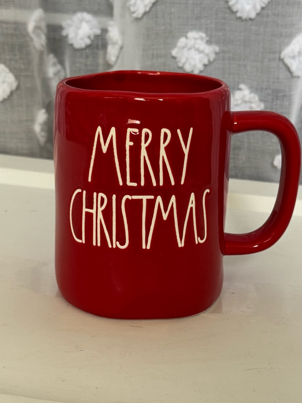 Red 'Merry Christmas' Ceramic Mug - Holiday Coffee Cup